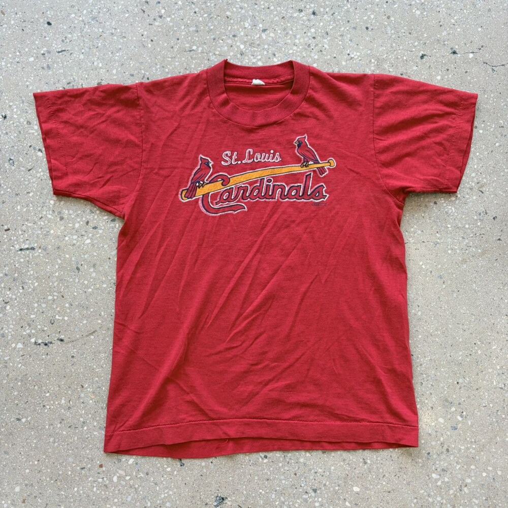 Vintage 80s St. Louis Cardinals Red MLB Baby Tee